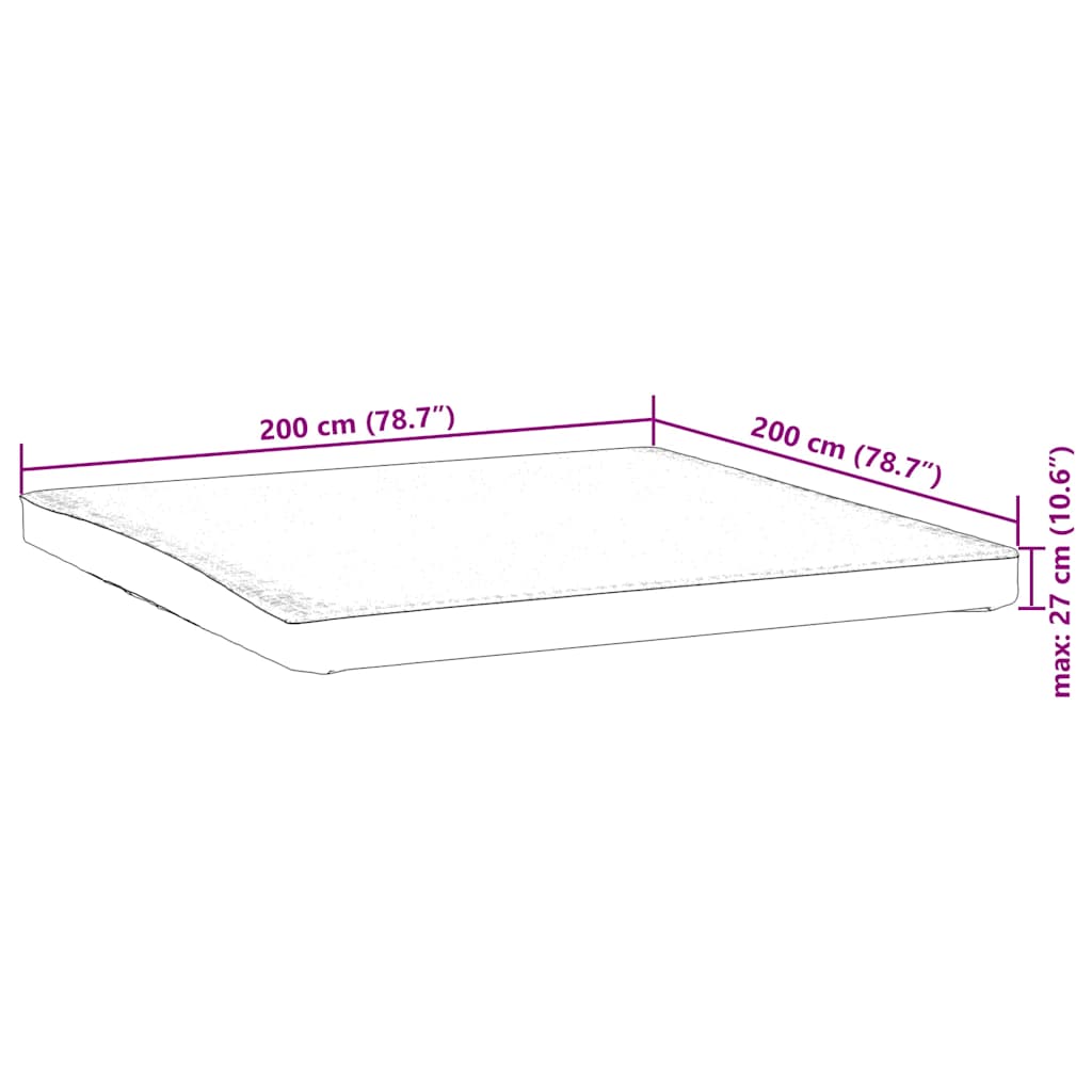 Weißer Matratzenschoner 200x200 cm wasserdicht