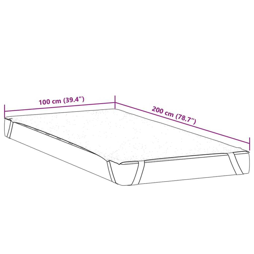 Protège-matelas blanc 100x200 cm imperméable