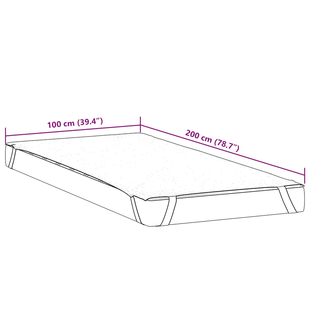 Protège-matelas blanc 100x200 cm imperméable