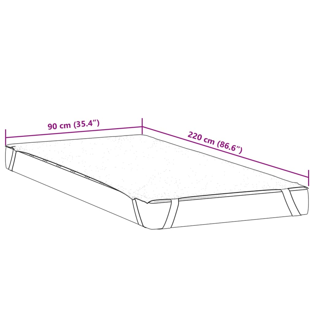 Protège-matelas blanc 90x220 cm imperméable