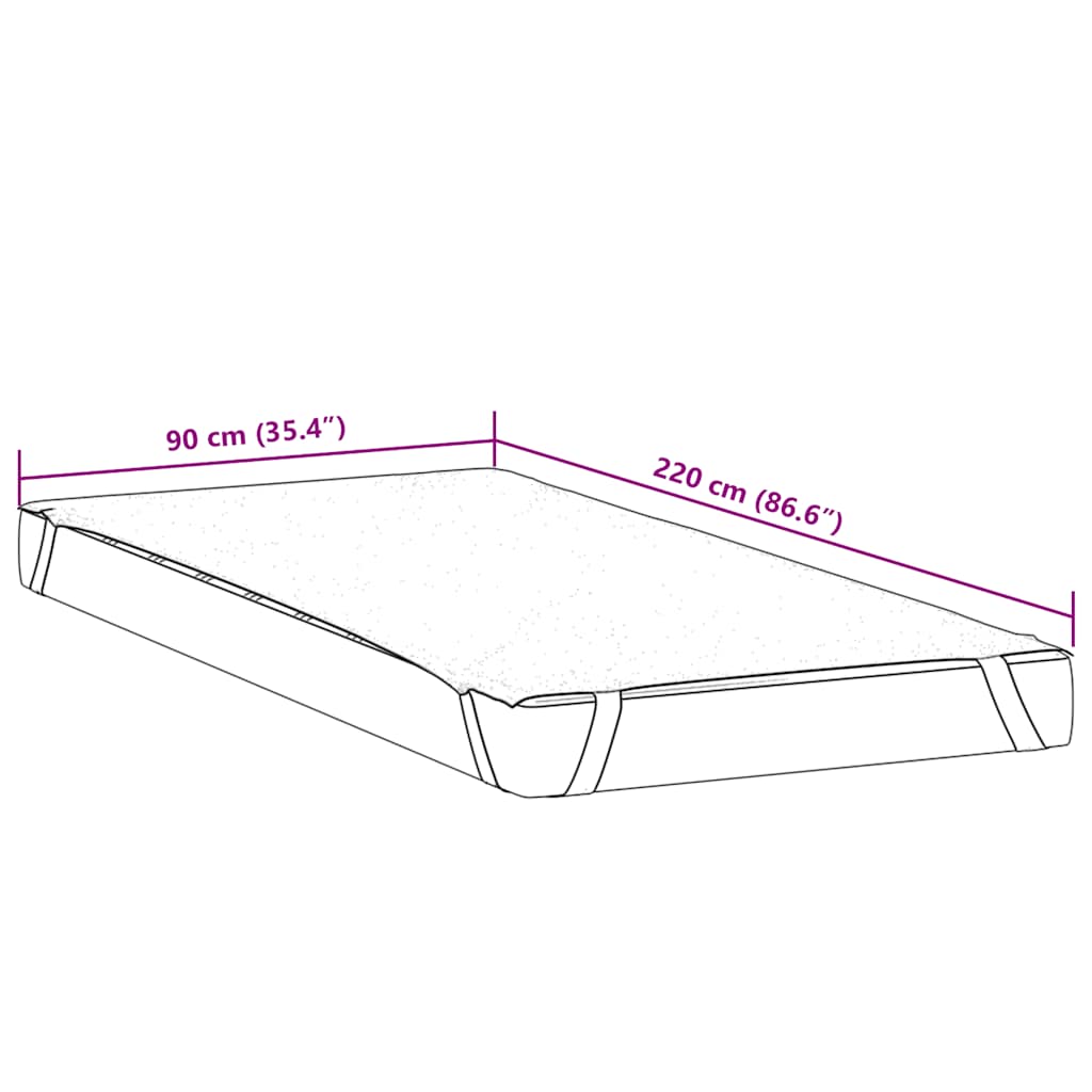 Protège-matelas blanc 90x220 cm imperméable