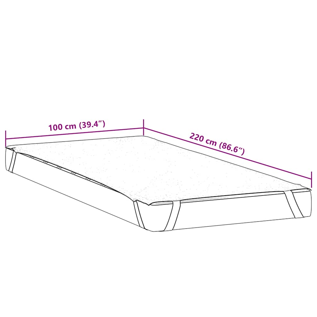 Protège-matelas blanc 100x220 cm imperméable