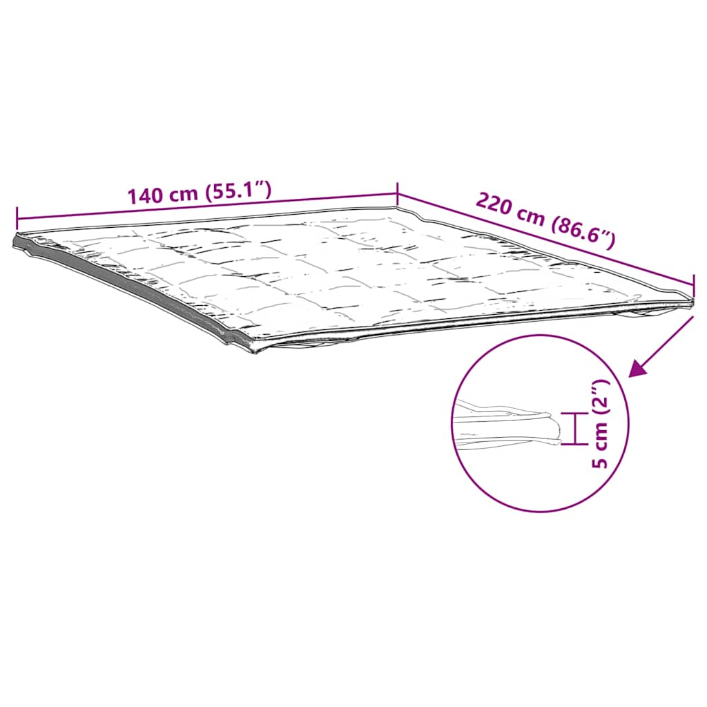 Protège-matelas blanc 140x220 cm