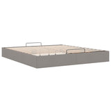 Cadre de lit ottoman sans matelas taupe 180x200 cm tissu