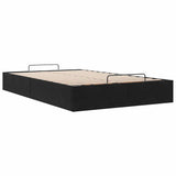 Cadre de lit ottoman sans matelas noir 120x200 cm velours