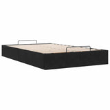 Cadre de lit ottoman sans matelas noir 120x200 cm velours