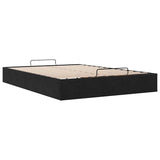 Cadre de lit ottoman sans matelas noir 140x190 cm velours