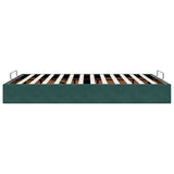 Cadre de lit ottoman sans matelas vert foncé 140x200 cm velours