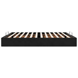 Cadre de lit ottoman sans matelas noir 160x200 cm velours