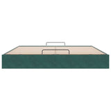 Cadre de lit ottoman sans matelas vert foncé 200x200 cm velours