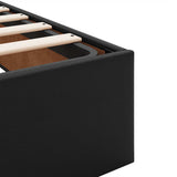 Cadre de lit ottoman avec matelas noir 140x190 cm similicuir