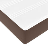 Cadre de lit ottoman avec matelas marron 140x190 cm similicuir