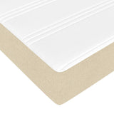 Cadre de lit ottoman avec matelas crème 140x190 cm tissu