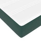 Cadre de lit ottoman avec matelas vert foncé 120x200 cm velours