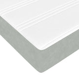 Cadre de lit ottoman avec matelas gris clair 140x200 cm velours