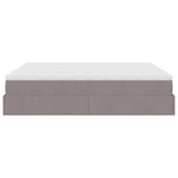 Cadre de lit ottoman avec matelas taupe 200x200cm tissu