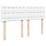 Cadre de lit ottoman avec matelas blanc 140x190 cm similicuir