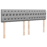 Cadre de lit ottoman et matelas gris clair 160x200cm tissu