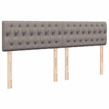 Cadre de lit ottoman avec matelas taupe 180x200 cm tissu