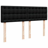 Cadre de lit ottoman avec matelas noir 140x190 cm tissu