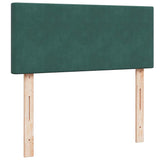 Cadre de lit ottoman avec matelas vert foncé 120x200 cm velours