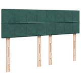 Cadre de lit ottoman avec matelas vert foncé 140x200 cm velours