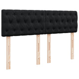 Cadre de lit ottoman avec matelas noir 140x190 cm velours