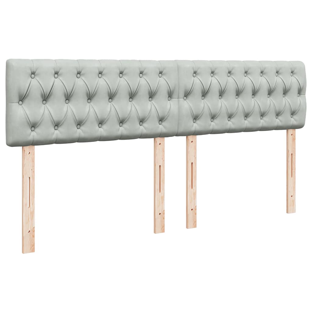 Cadre de lit ottoman avec matelas gris clair 160x200 cm velours