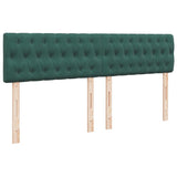 Cadre de lit ottoman avec matelas vert foncé 160x200 cm velours