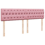 Cadre de lit ottoman avec matelas rose 160x200 cm velours