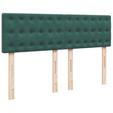 Cadre de lit ottoman avec matelas vert foncé 140x200 cm velours