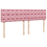 Cadre de lit ottoman avec matelas rose 160x200 cm velours