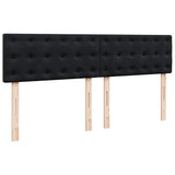 Cadre de lit ottoman avec matelas noir 180x200 cm velours