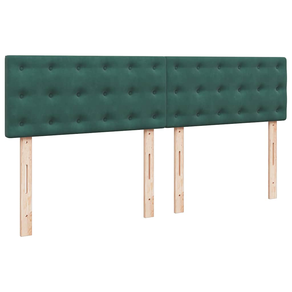 Cadre de lit ottoman avec matelas vert foncé 180x200 cm velours