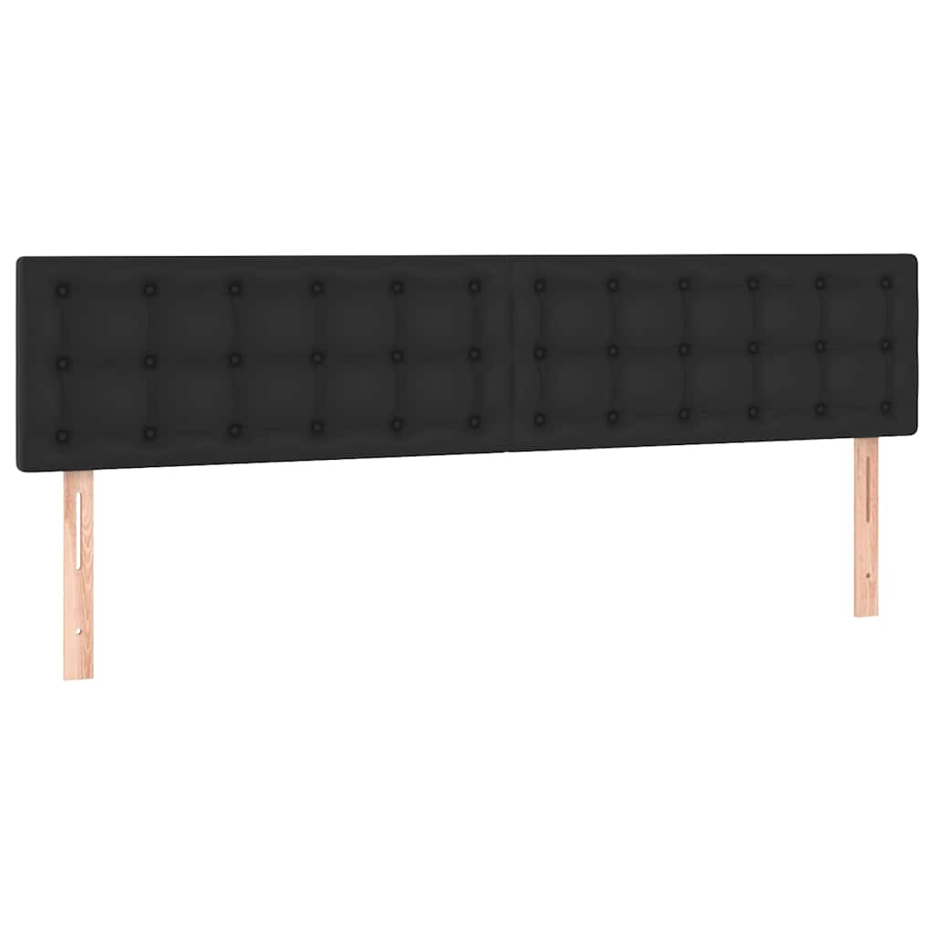 Cadre de lit ottoman avec matelas noir 160x200 cm similicuir