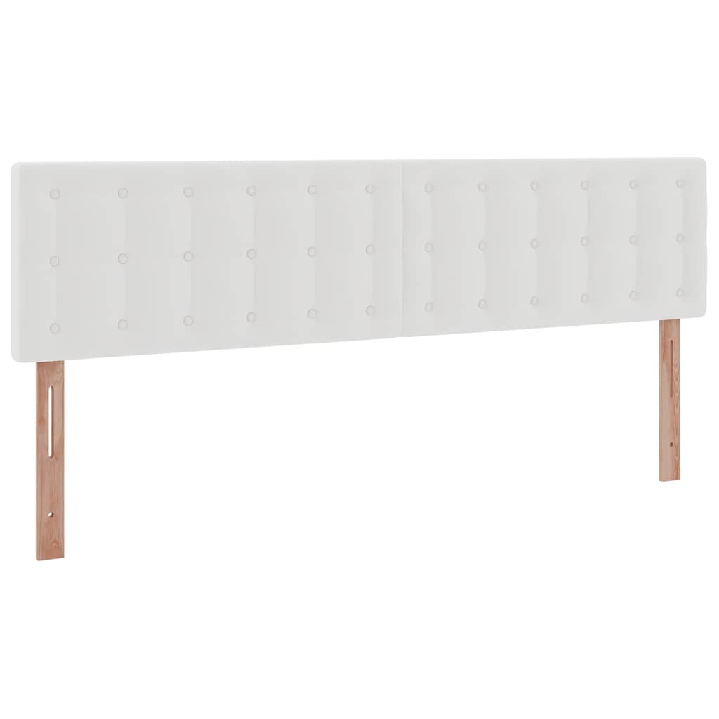 Cadre de lit ottoman avec matelas blanc 200x200 cm similicuir