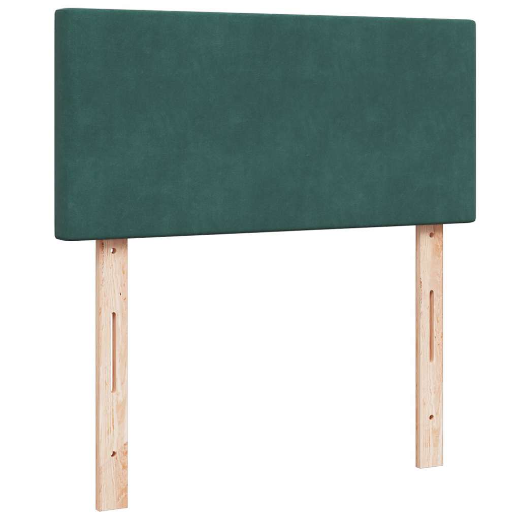 Cadre de lit ottoman avec matelas vert foncé 180x200cm velours