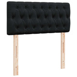 Cadre de lit ottoman avec matelas noir 180x200cm velours