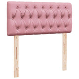 Ottoman bed frame with pink mattress 200x200 cm velvet