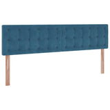 Cadre de lit ottoman avec matelas bleu foncé 180x200 cm velours