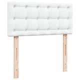 Cadre de lit ottoman avec matelas blanc pur 80x200cm similicuir