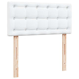 Pure White Ottoman Bed Frame and Mattress 100x200cm Faux Leather