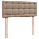 Cadre de lit ottoman et matelas cappuccino 120x190cm similicuir