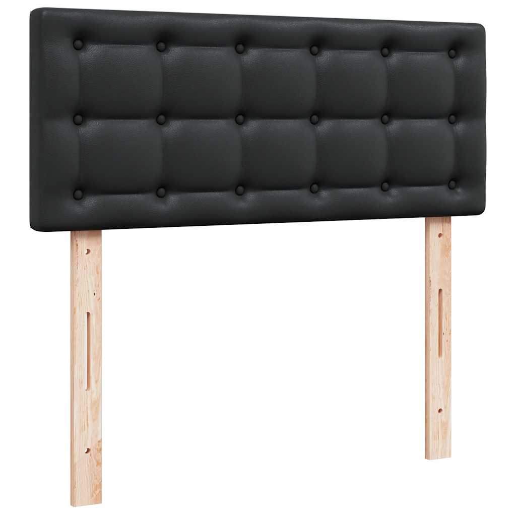 Cadre de lit ottoman avec matelas noir 120x200 cm similicuir