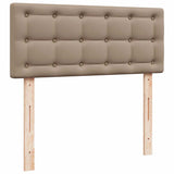 Cadre de lit ottoman et matelas cappuccino 120x200cm similicuir