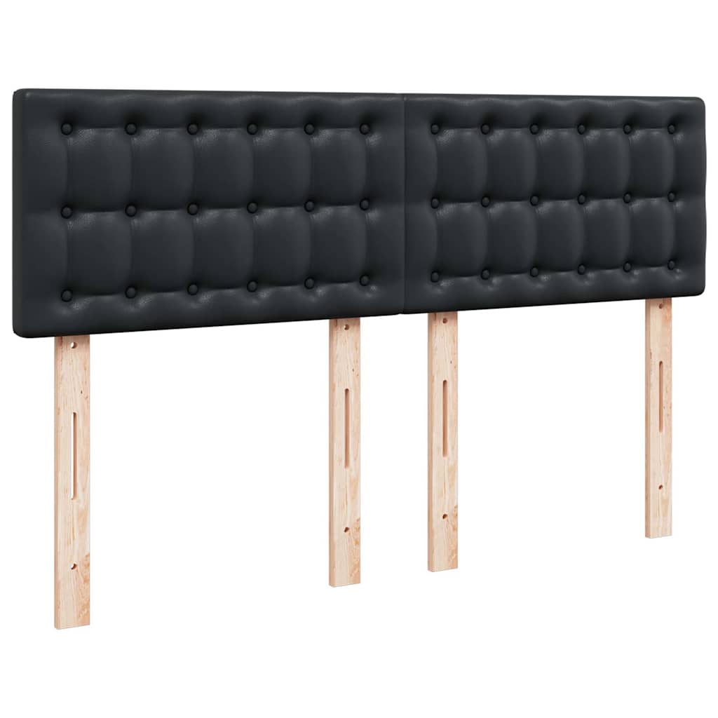 Cadre de lit ottoman avec matelas noir 140x190 cm similicuir