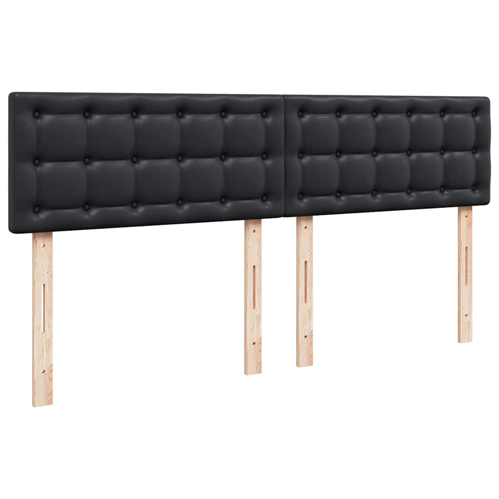 Cadre de lit ottoman avec matelas noir 160x200 cm similicuir