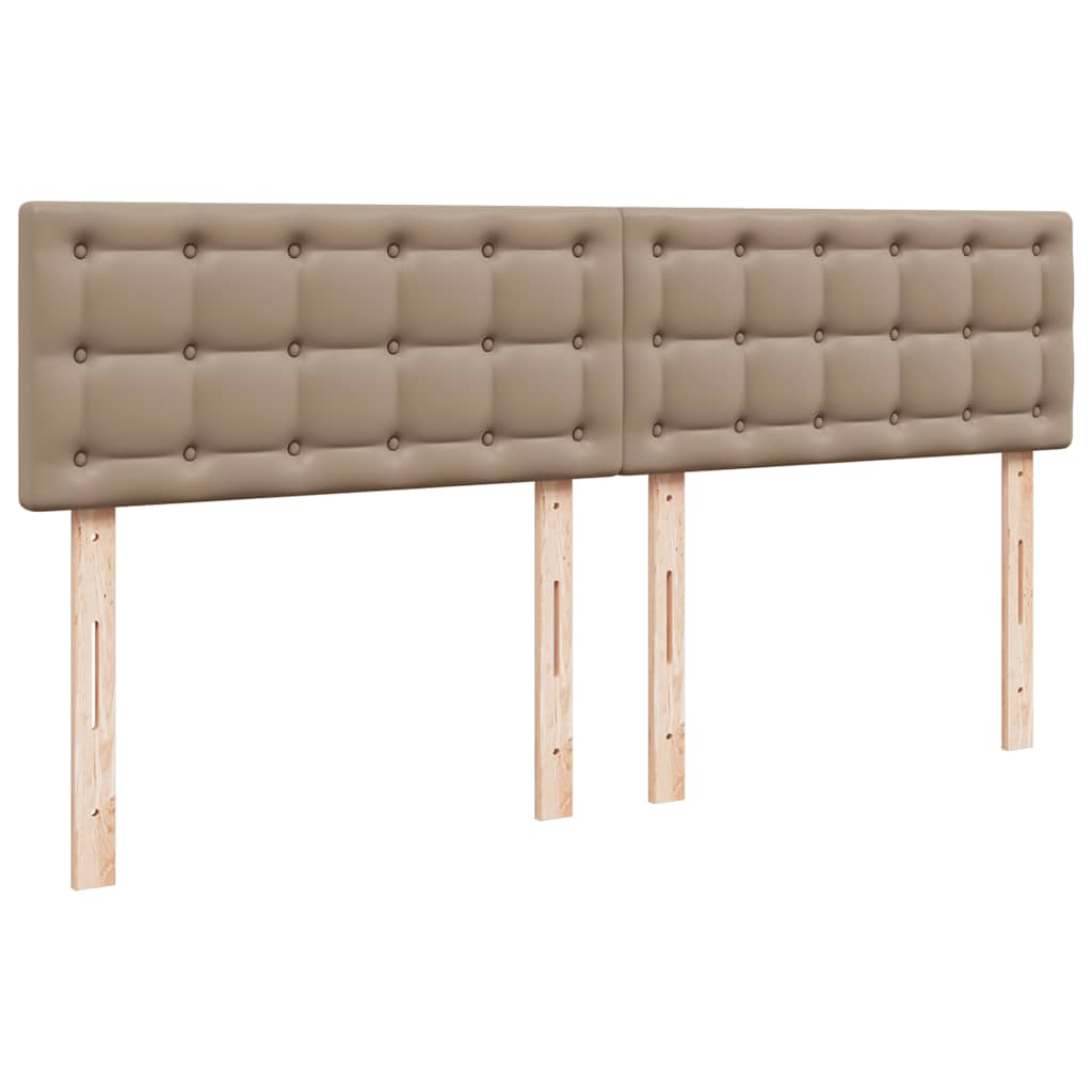 Cadre de lit ottoman et matelas cappuccino 160x200cm similicuir