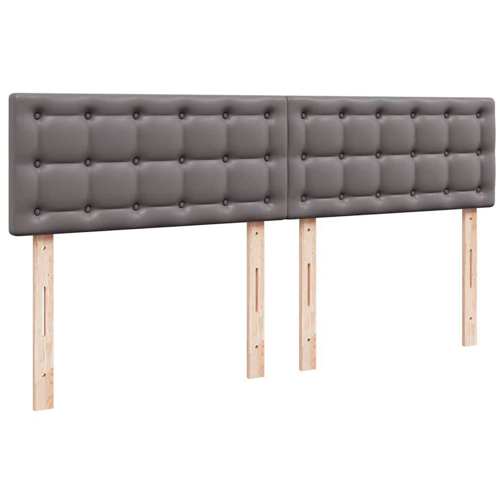 Cadre de lit ottoman avec matelas gris 180x200 cm similicuir