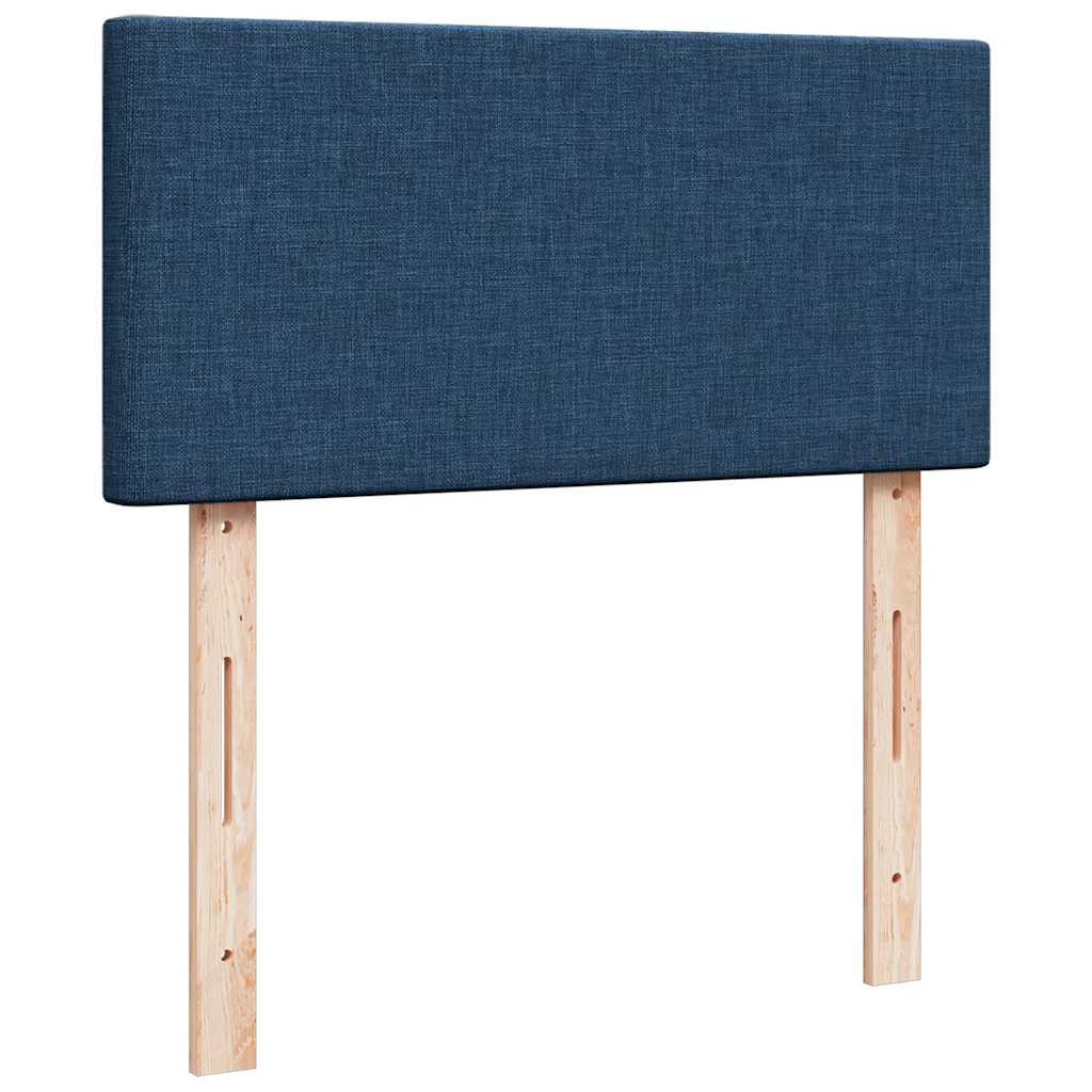 Ottoman-Bettgestell mit blauer Stoffmatratze 90x190 cm